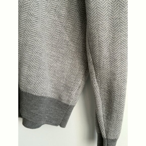 Williams & Kent Mens Sweater Size XXL Gray Merino Wool V-Neck Urban Minimalist - Picture 5 of 10